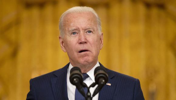 El presidente de los Estados Unidos, Joe Biden, pronuncia comentarios en la Casa Blanca, el 26 de agosto de 2021 (Foto de Jim WATSON / AFP).