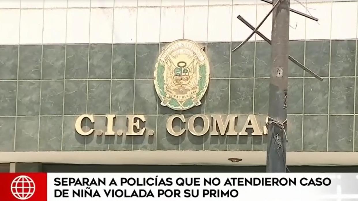 La Inspectoría General inició el procedimiento administrativo disciplinario contra ambos policías. (Foto captura: América Noticias)