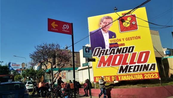 Candidatos colocan propaganda en toda la ciudad de Arequipa