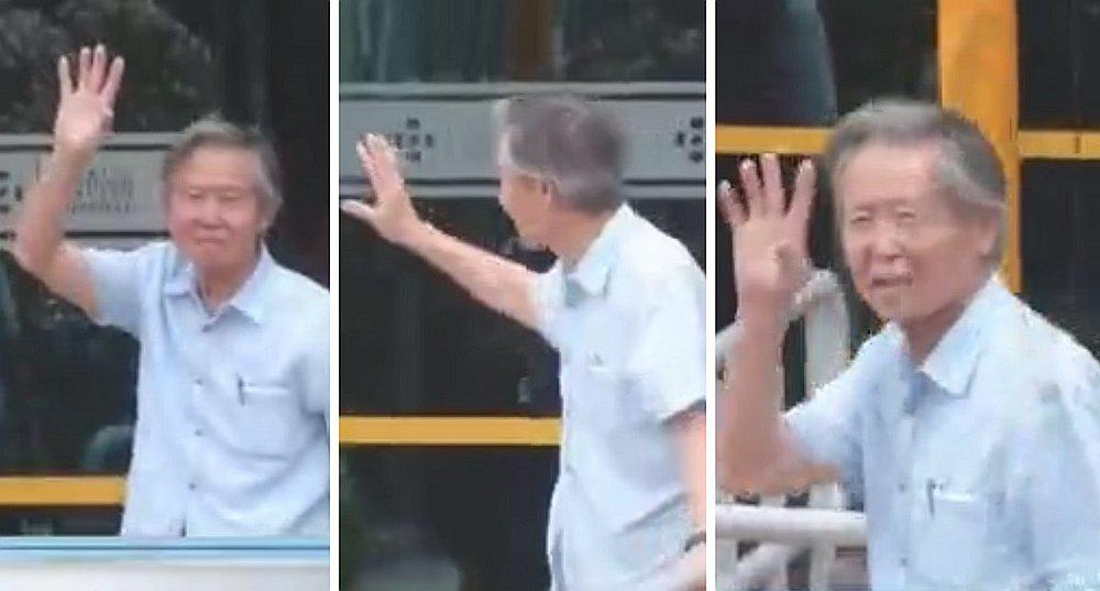 Alberto Fujimori abandona clínica y sale caminando (VIDEO)