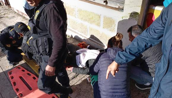 Joven atropellado en Cayma fue trasladado por los serenos a la clínica San Juan de Dios| Foto: Municipalidad de Cayma