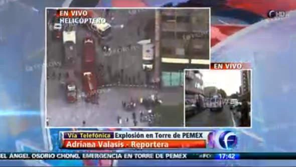 Explosión en Torre de Pemex deja cinco muertos y 75 heridos
