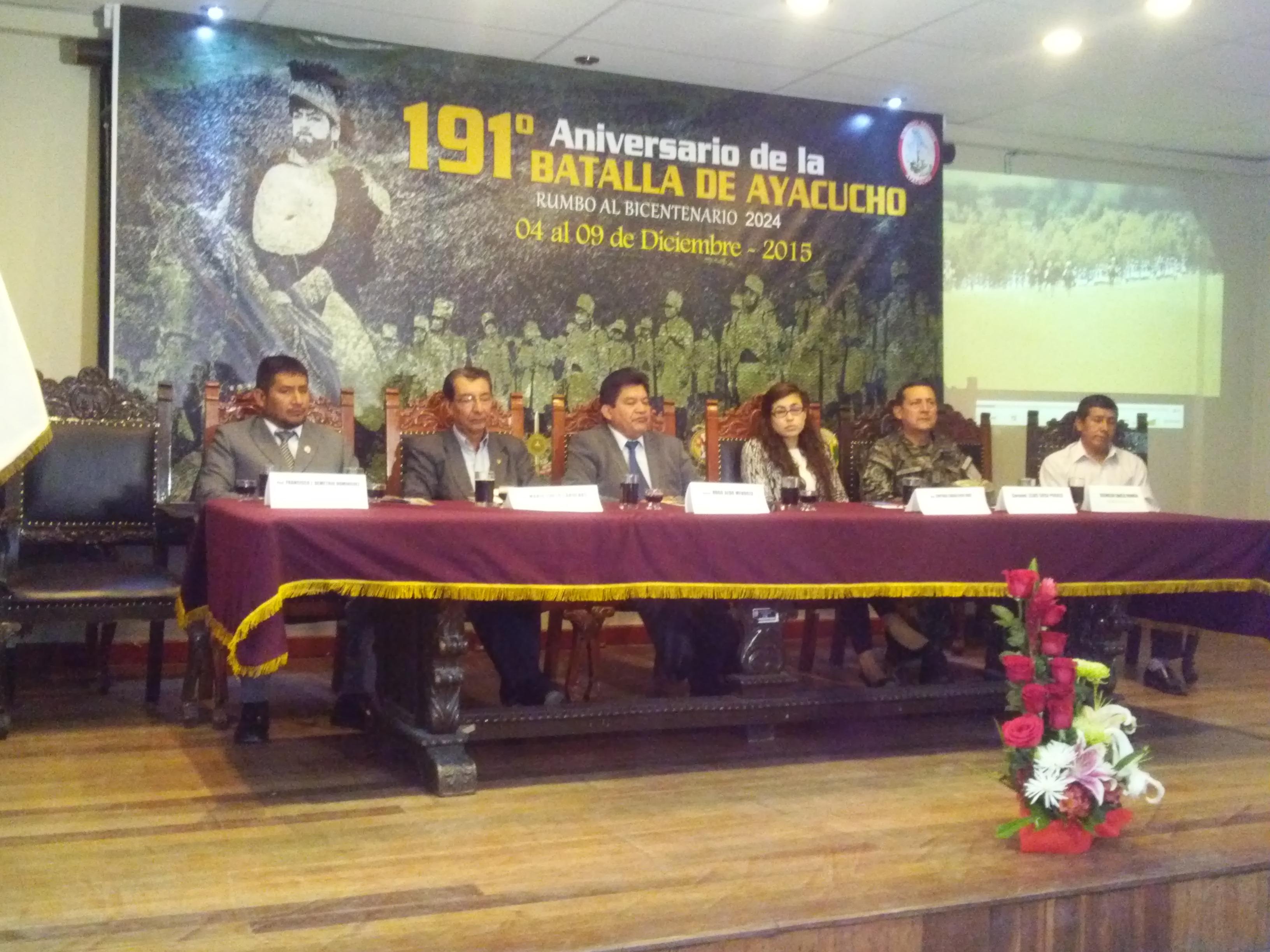 Presentan oficialmente actividades por los 191 aniversarios de la Batalla de Ayacucho