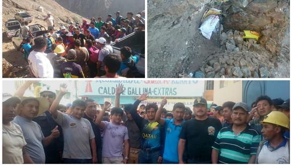 Camaná: Luego de 24 horas, policía logra rescatar a 5 mineros que quedaron atrapados en socavón