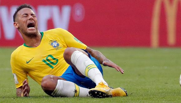Neymar pasó 14 minutos quejándose por faltas en lo que va del Mundial