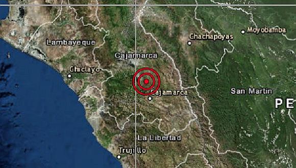 Temblor de magnitud 3.6 se registró en Cajamarca