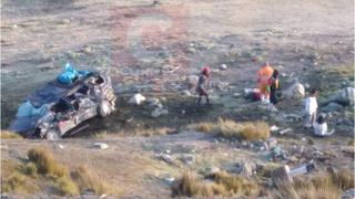 Junín:  Minivan con pasajeros cae a un abismo y deja  2 muertos y al menos 6 heridos