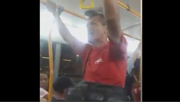 ​Sujeto que defendía a Abimael Guzmán fue echado de un bus del Metropolitano (VIDEO)