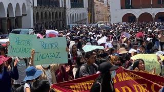 Estudiantes de la Unsch anuncian paro para pedir vacancia de autoridades