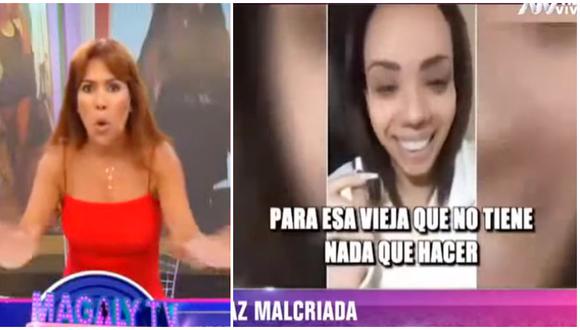 Magaly Medina arremete contra Mirella Paz por responder con insultos a críticas de sus seguidores. (Foto: ATV)
