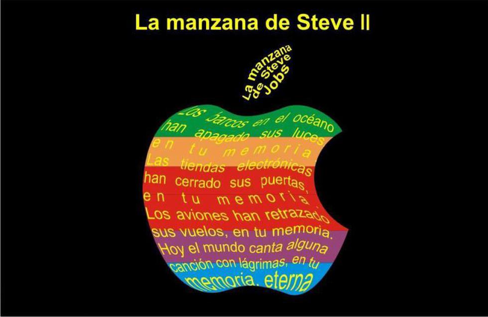En caligramas recuerdan partida de Steven Jobs