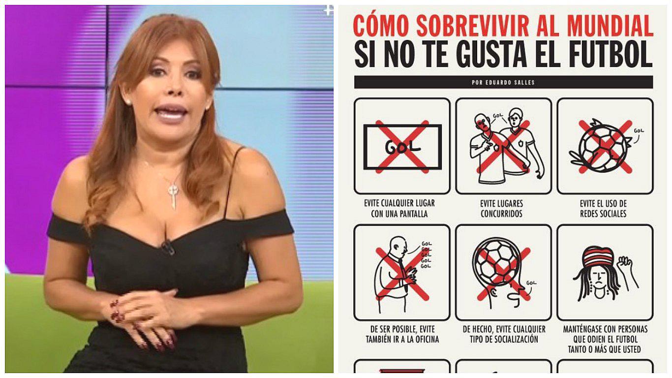 Magaly Medina muestra en Twitter cuál es su plan para evitar ver el Mundial (FOTO)