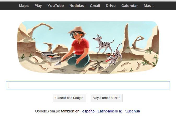 Doodle de Google rinde homenaje a la arqueóloga Mary Leakey 
