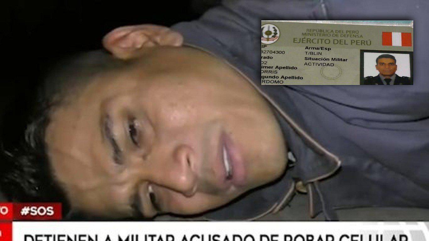 Militar robó el celular a transeúnte con una pistola: "Fue por una necesidad" (VIDEO)
