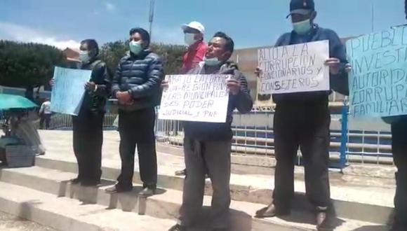 Anunciaron que exigirán a los consejeros regionales suspender del cargo a Luque Chayña. (Foto: Difusión)