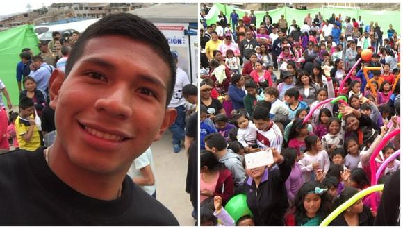 Edison Flores regresó a su barrio en Collique para llevar sorpresa de Navidad a los niños (VIDEO)