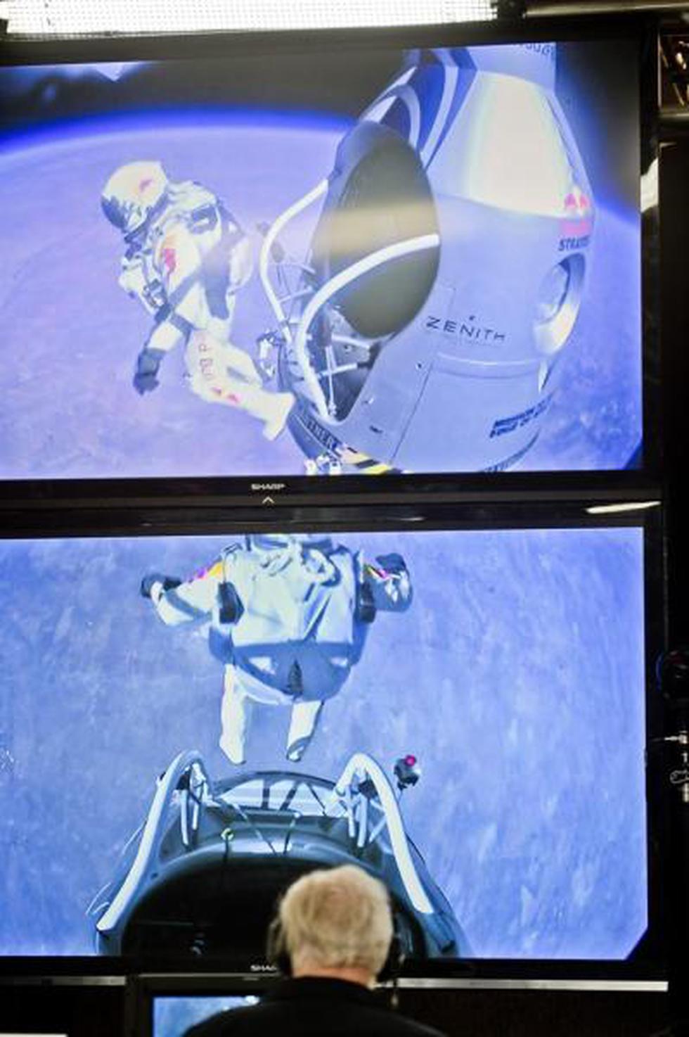 Momento a momento el salto de Felix Baumgartner desde la estratosfera 