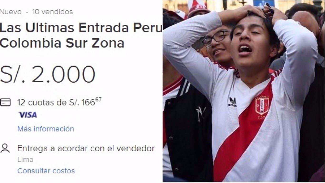 Perú vs Colombia: Ofrecen entradas populares de reventa hasta en S/ 2000