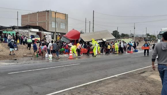 Accidente de tránsito se registró a la altura del Centro Poblado Miramar, en el carretera Panamericana Norte. (Foto: Enfoque Ciudadano)