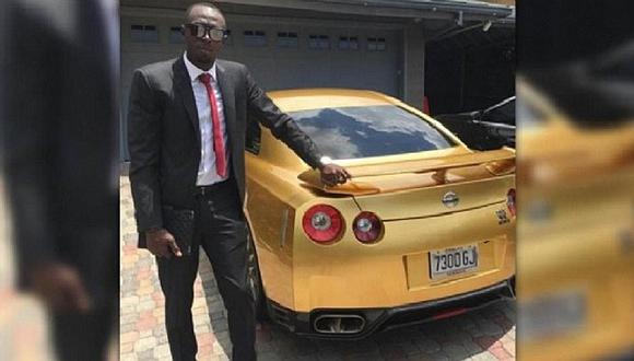 ​Usain Bolt presenta su nuevo auto de oro en Instagram