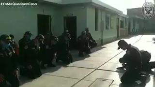 Ica: Policías se encomiendan a Dios de rodillas y piden fin de la pandemia por COVID-19 (VIDEO)