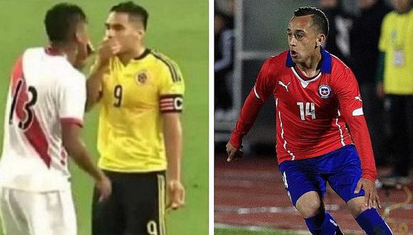 Perú v​s. Chile: Futbolista chileno insulta en foto de Renato Tapia y Radamel Falcao (FOTO)