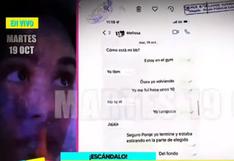 Gato Cuba revela los chats que confirman que sí tenía una relación con Melissa Paredes