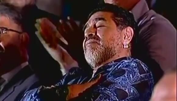 ​Diego Maradona se duerme durante discurso de Nicolás Maduro (VIDEO)