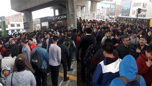 Línea 1: Metro de Lima presentó fallas en su sistema generando largas colas (VIDEO) 