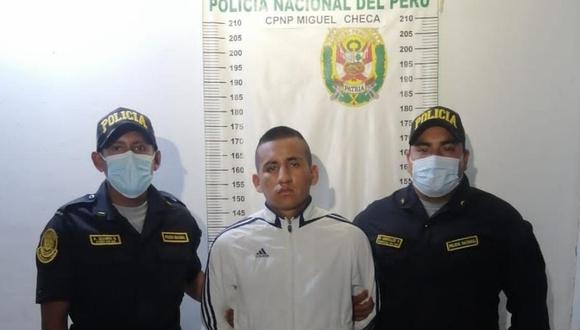 Se trata de Víctor Antonio Salinas Gonzáles (20), quien fue detenido el viernes a las 7 p.m., en el distrito de Miguel Checa, en Sullana