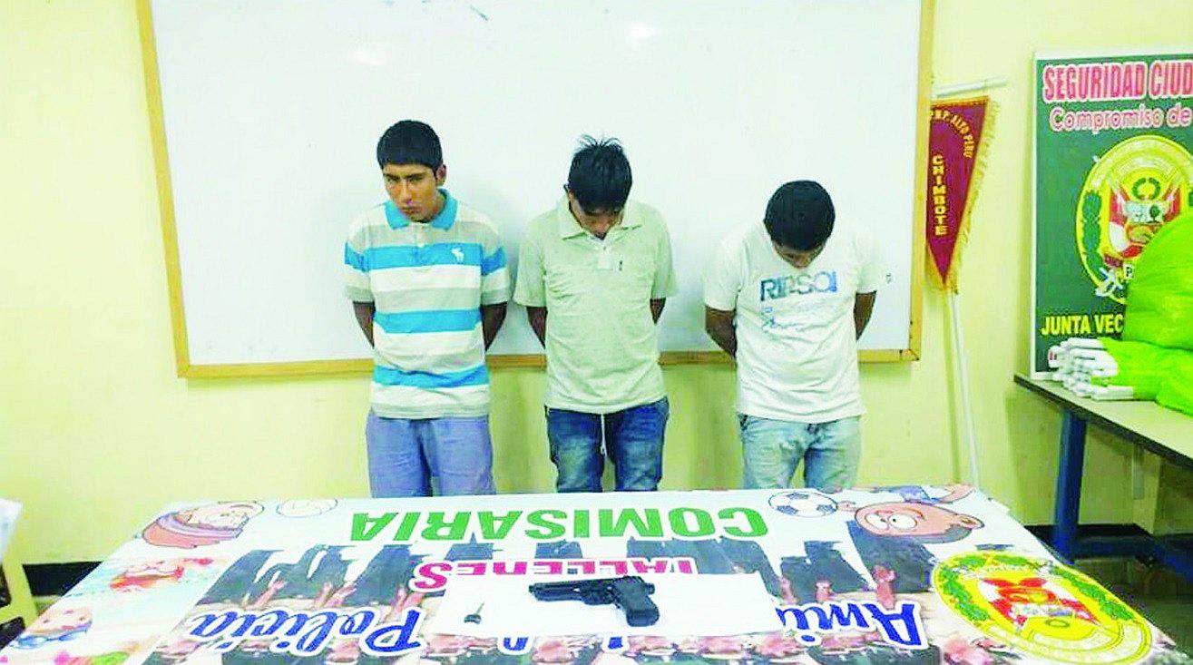 Chimbote: Caen presuntos asaltantes de empleado de una financiera