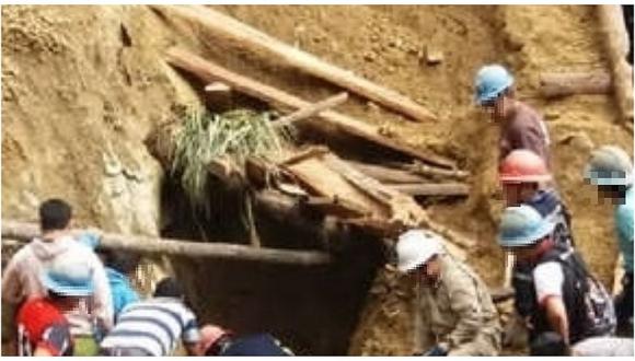 Un minero informal fallece por derrumbe en un socavón en Pataz