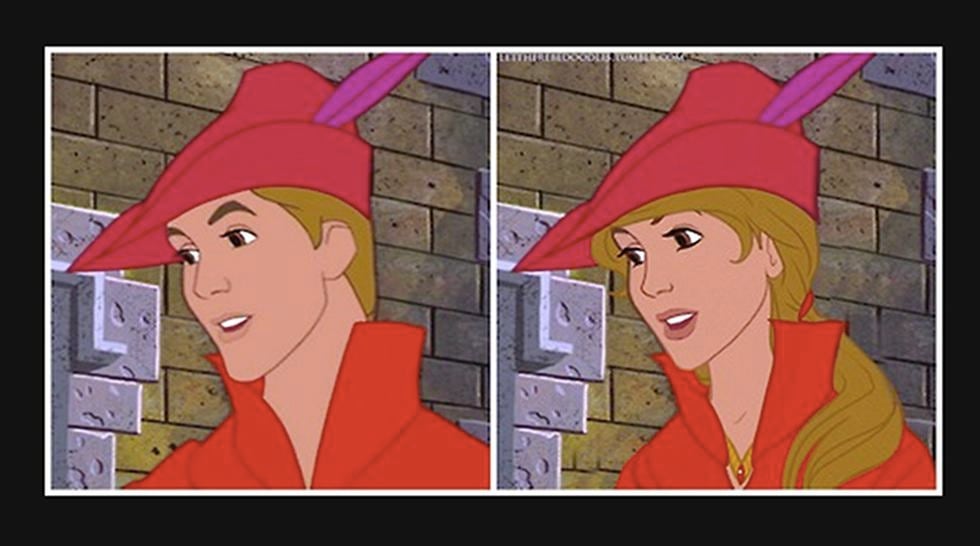 Así se verían príncipes de Disney si fueran mujeres