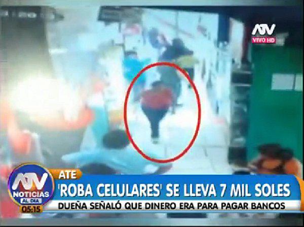 ​Registran robo en tienda de repuestos de celulares en Ate