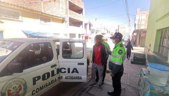 Detienen a sujeto que asaltó a fémina en Acobamba.