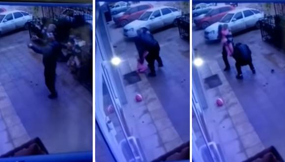  Peatones salvan a niña de 5 años que cayó desde quinto piso en Rusia (VIDEO)