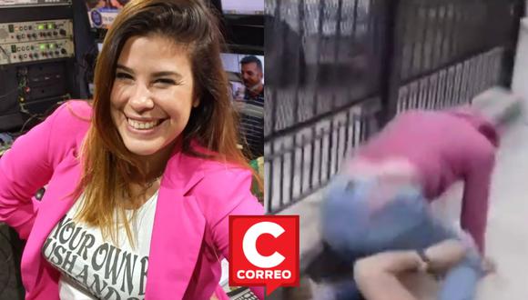 Una reportera en Argentina llamada Cecilia Insinga protagonizó una estrepitosa caída durante un enlace en vivo. | Crédito: @ceciliainsinga / Instagram / @diegobranca / Twitter