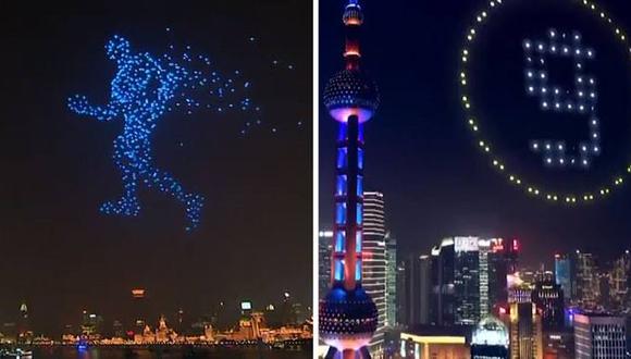 Año Nuevo en China: los drones reemplazaron a los juegos artificiales en una impresionante celebración futurista