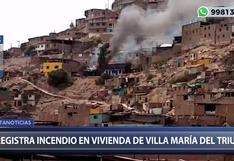 Villa María del Triunfo: vecinos reportan incendio en vivienda de la calle San Miguel (VIDEO)
