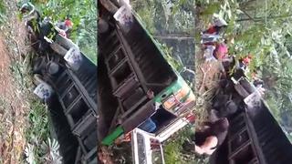 Al menos dos muertos y ocho heridos al caer un autobús en un abismo en Nicaragua (VIDEO)