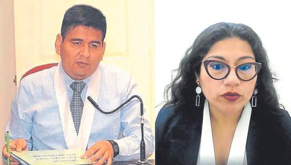 Se trata del juez Christian Azabache, quien tenía a cargo el caso del desfalco de las maestrías dictadas por la UNP en Ecuador; y la jueza Alma Garay, quien liberó a conductor que mató a una bebé.
