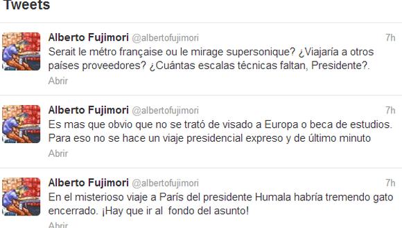 Alberto Fujimori sobre viaje de Humala: "Habría tremendo gato encerrado"