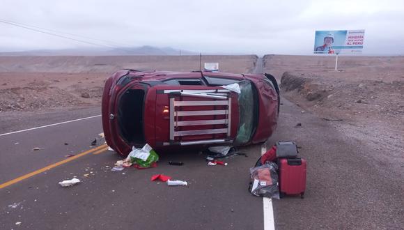 Accidente se suscitó en la carretera Panamericana Sur en el trayecto de Tacna y Moquegua. (Foto: Difusión)