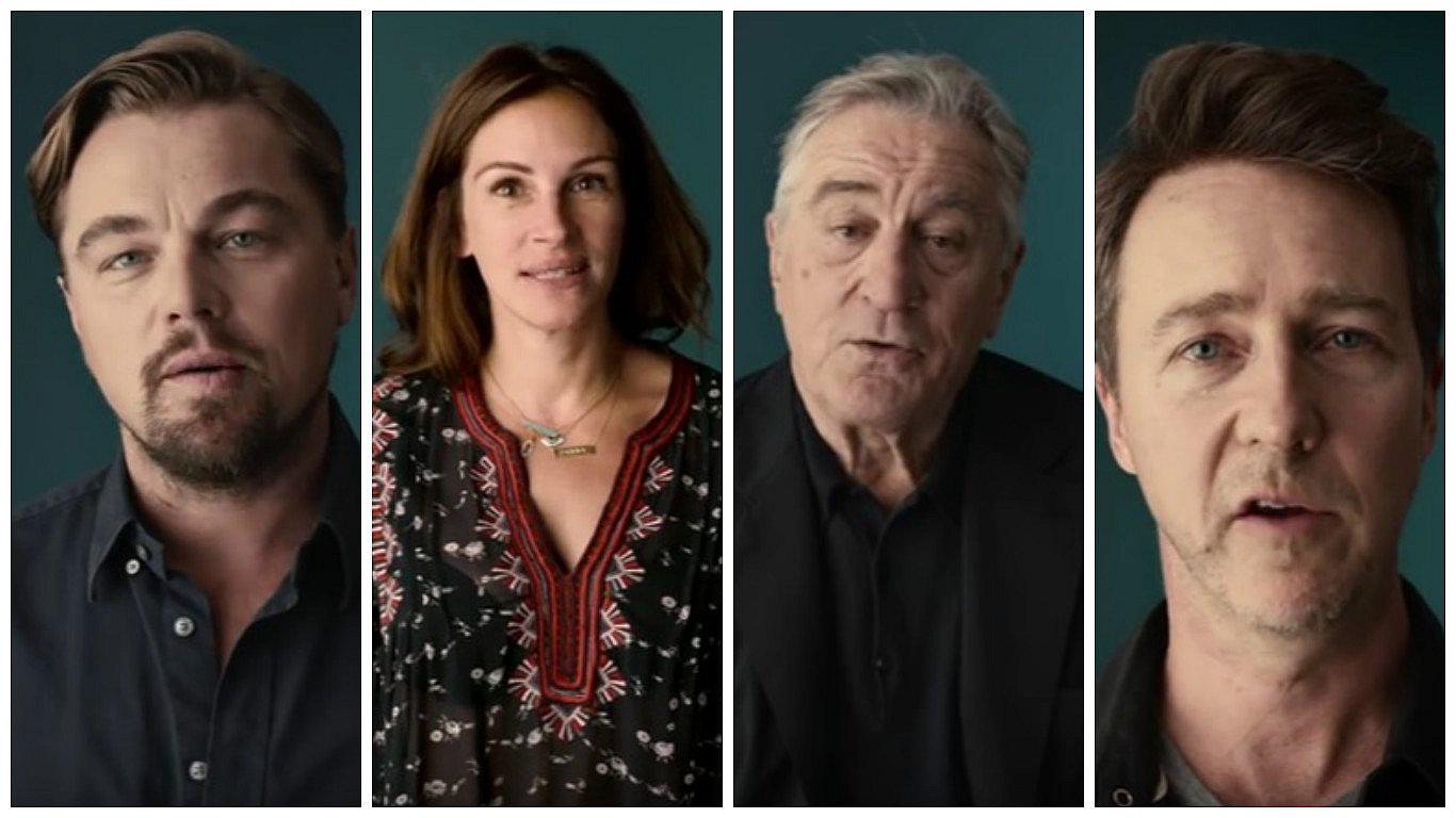 Elecciones en EE.UU: Leonardo DiCaprio, Robert de Niro y Julia Roberts llaman a votar a estadounidenses (VIDEO)