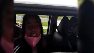 Joven discrimina a serenos durante intervención tras ser acusada de robar celular a taxista en La Molina (VIDEO)