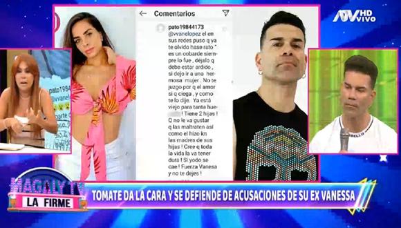 Carlos ‘Tomate’ Barraza se disculpa públicamente con Vanessa López, la madre de su última hija. (Foto: Captura ATV)