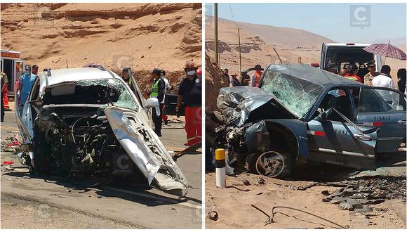Brutal accidente de autos cobró la vida de 7 pasajeros en Moquegua (VÍDEO)