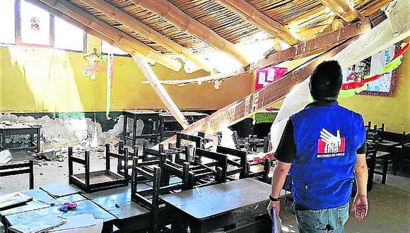 Municipio de Paracas demolerá el techo colapsado de colegio