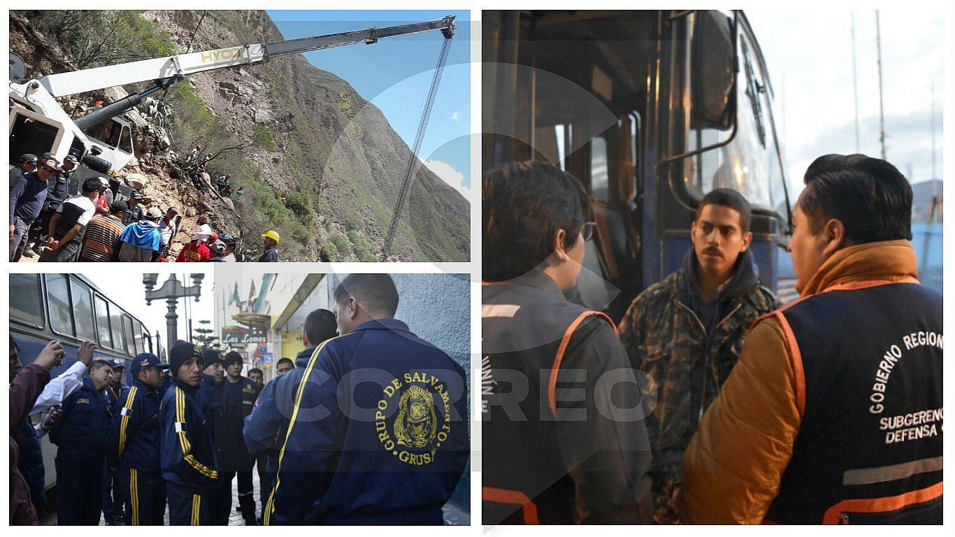  Turismo Central: 21 especialistas y maquinaria llegan para buscar desaparecidos