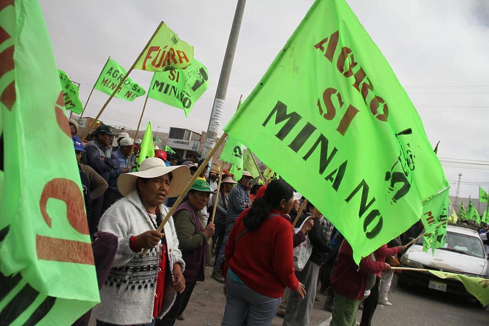 Inician protestas contra proyecto Tía María en el Valle del Tambo (VIDEOS Y FOTOS)